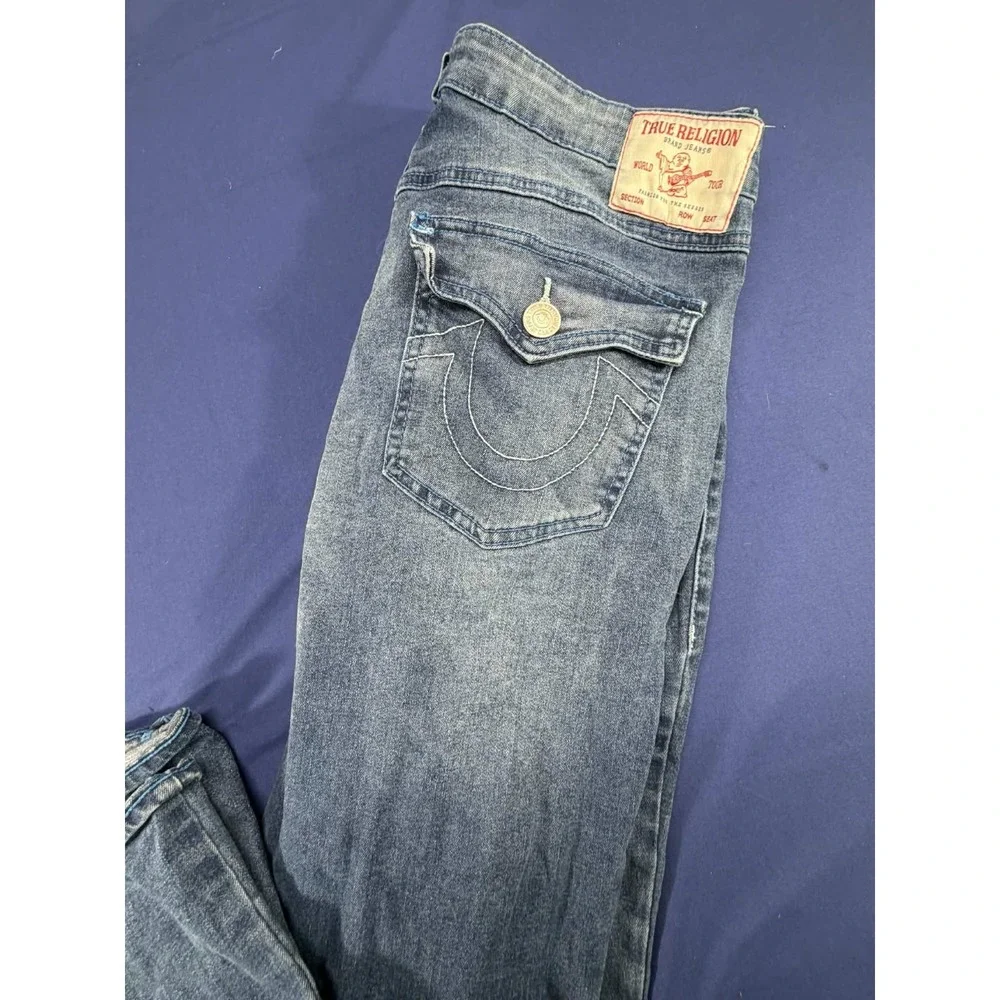 True Religon Billie Mid Rise Straight Jeans Denim Size 32 Men‎
